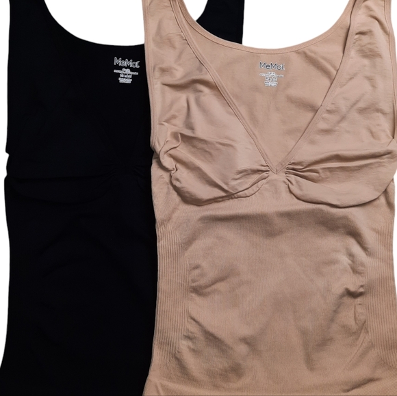 MeMoi SlimMe 2 Shaping Camis Nude/Black SZ XL - Picture 2 of 11